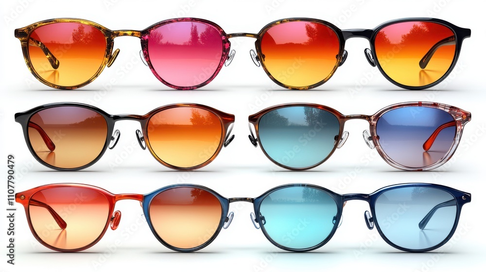 Aufkleber a single pair of glasses by themselves icons for glasses models in vector format sunglasses with a w