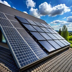 Solar Panels on Grass