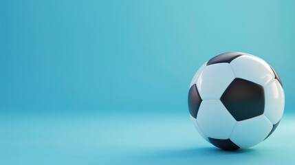 Naklejka premium photograph of Cute 3D cartoon football on background with Space for text.