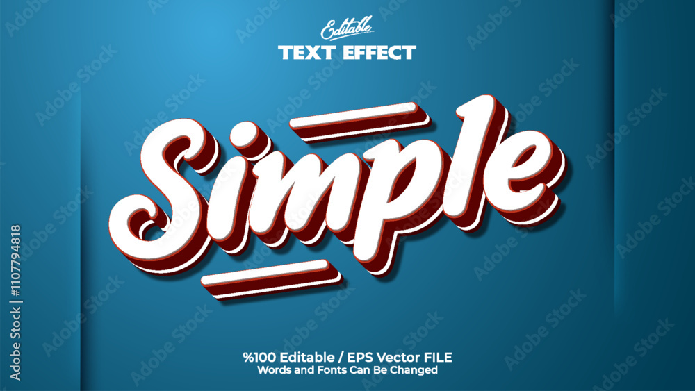 Poster editable simple text effect