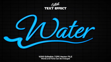 Editable Water Text Effect