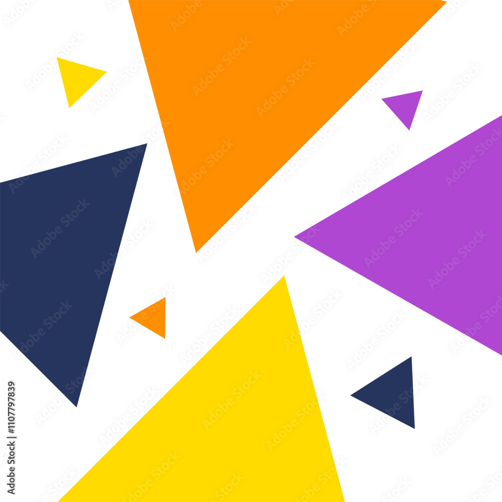 Poster colorful abstract triangle pattern geometric style background. vector illustration template design