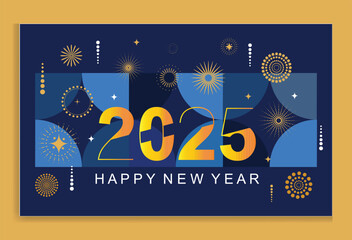 Banner for Chinese New Year 2025 in geometric style vector.