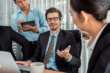 Diverse of business people from various ethnic group working in modern office environment....
