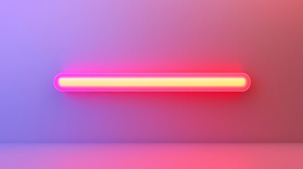 Obraz premium A vibrant neon light strip casts a colorful glow on a smooth surface, creating a modern and artistic ambiance.