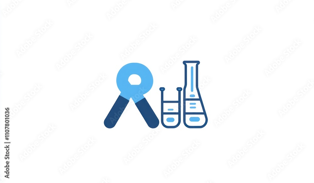 Aufkleber here's a possible and keyword list for your image.. dna research, lab equipment, science icon.