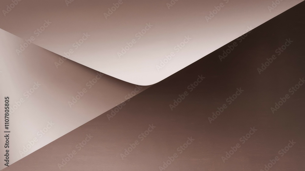 Poster abstract paper fold design. subtle hues and folded paper create a minimalist design conveying myster