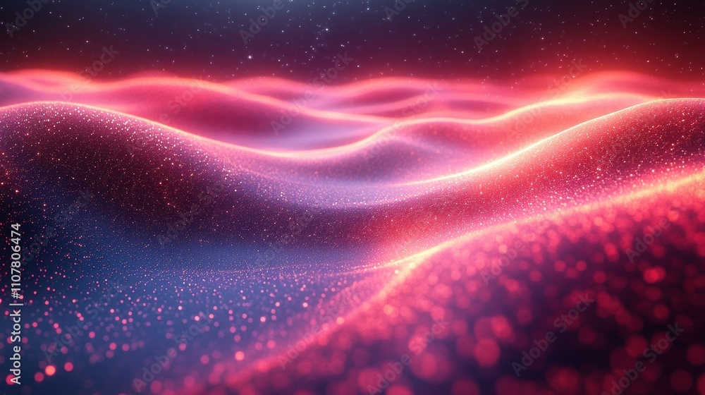 Poster abstract glowing lines 3d rendering
