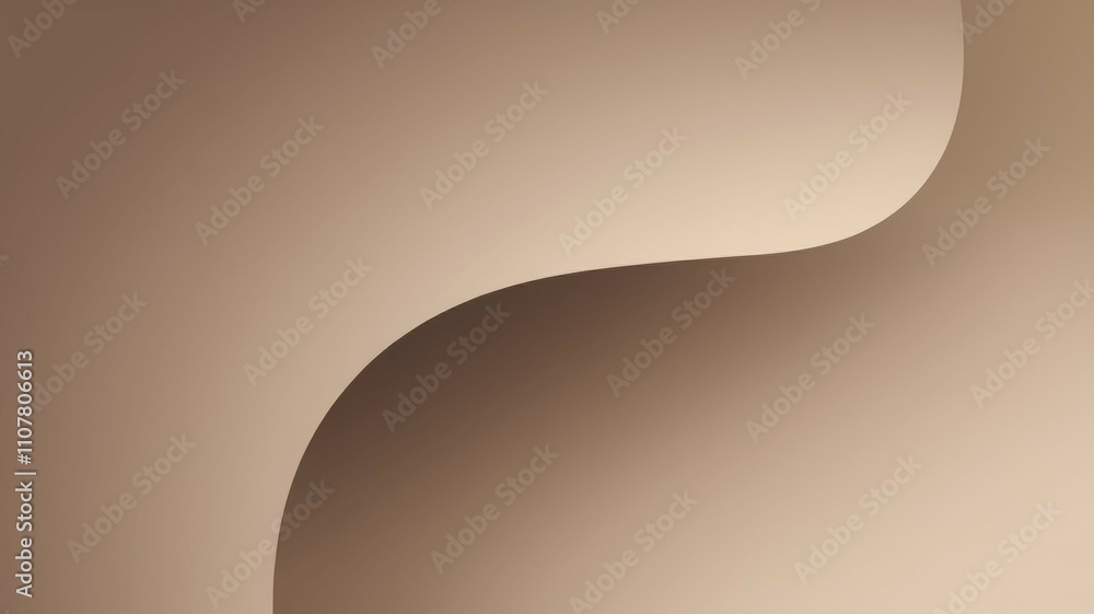 Aufkleber beige abstract curve background. subtle beige gradients create a calming, minimalist design. evokes 