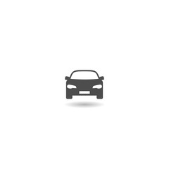 Fototapeta premium Car simple icon with shadow