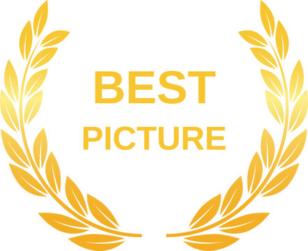 Golden laurel wreath signifying the best picture award, celebrating outstanding achievement in filmmaking and cinematic excellence