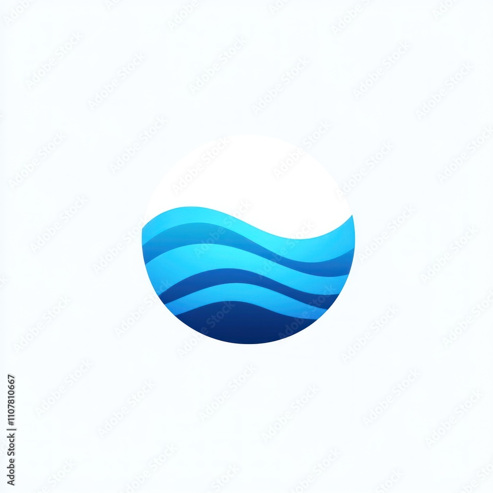 Poster here's a possible and keyword list for your image.. abstract blue wave circle logo design.