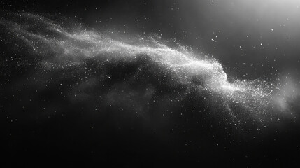 stunning display of snow like bokeh texture on dark background, creating sense of depth and wonder. ethereal quality evokes feelings of tranquility and beauty