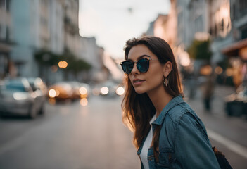 Obraz premium portrait of a woman in the city