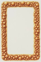 Golden bubble frame. Elegant golden sphere border; perfect for invitations, certificates, or adding a luxurious touch. Symbolizes abundance and joy.