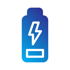 Fototapeta premium Battery Energy gradient icon
