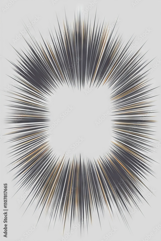 Poster burst abstract art design. dynamic radial lines create a sense of movement and energy, symbolizing s