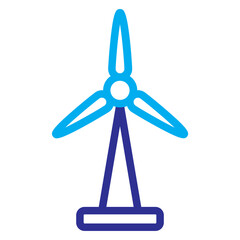 wind turbine line icon