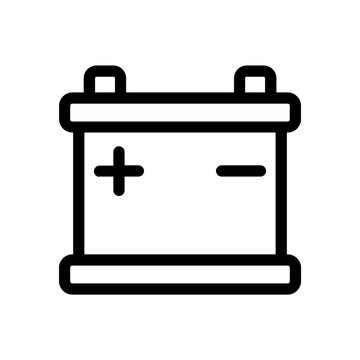 black battery icon on white background clip art preview