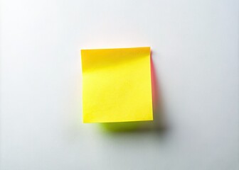 Immaculate white surface with a blank sticky note for messages and reminders, gently illuminated by soft natural light, promoting organization and a sense of clarity.