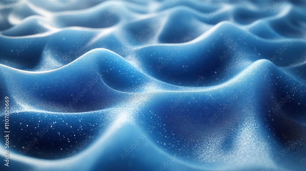 Poster blue swirling swirls with gradient lines 3d rendering