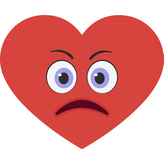 Angry love face