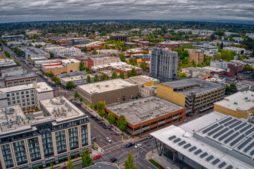 Fototapeta premium Aerial View of Salem, Oregon during Summer