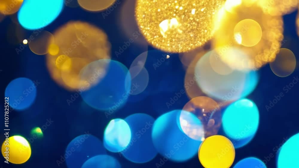 Aufkleber a vibrant array of bokeh lights twinkles against a dark background, creating a magical atmosphere as