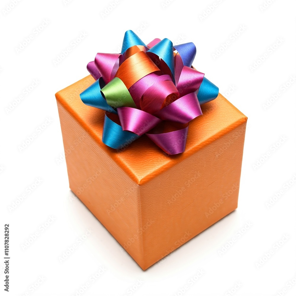 Poster gift box with ribbon