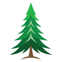 Obraz premium Simple Green Tree Icon for Branding