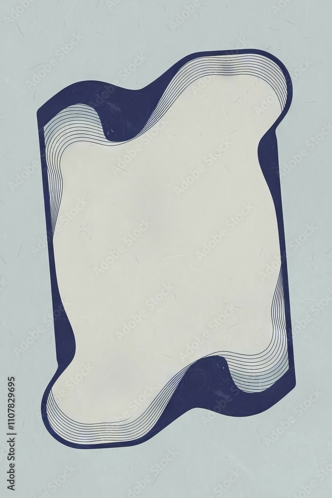 Poster abstract fluid frame design. elegant, flowing lines create a modern frame. subtle curves evoke a sen
