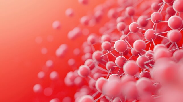 Crosslinked polymers, chemical bond visualization highlighting resilience, 3D illustration