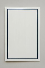 Fototapeta premium Blank frame, navy border. Clean, minimalist off-white frame with a navy border. Perfect for adding text or images. Simple elegance.
