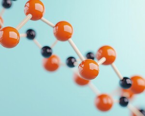 Obraz premium Lightweight structural polymers, highlighting high strengthtoweight ratio, 3D illustration