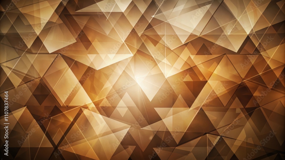 Poster abstract geometric pattern of intersecting triangles and rectangles with subtle gradient and glowing