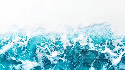 Splashes of clear crystal water on white background