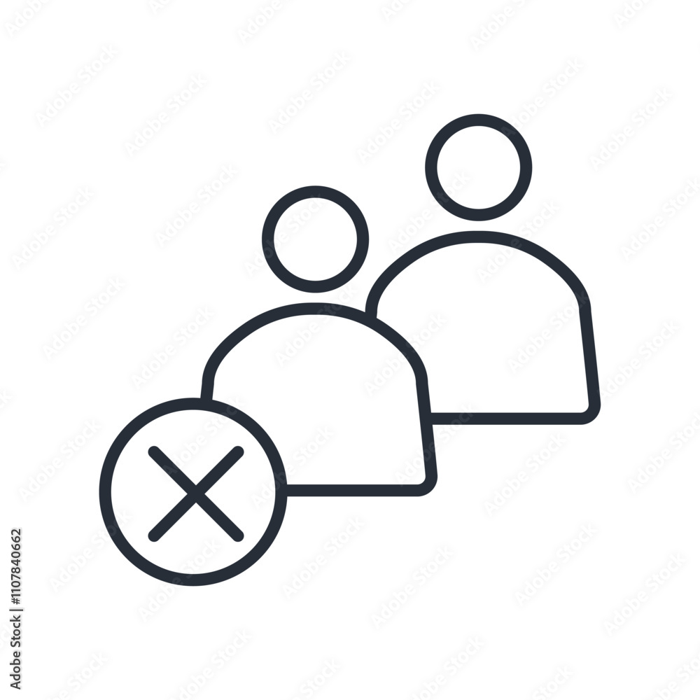 Poster delete icon. vector.editable stroke.linear style sign for use web design,logo.symbol illustration.