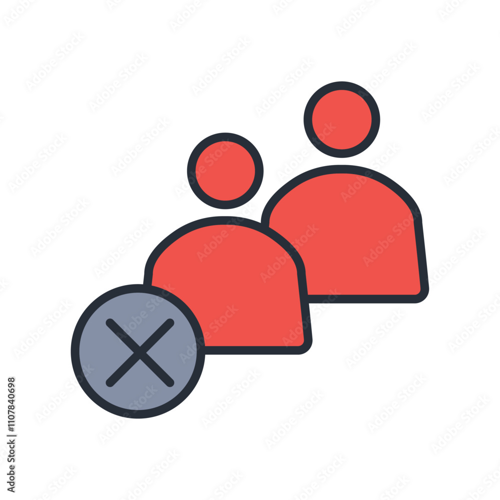 Poster delete icon. vector.editable stroke.linear style sign for use web design,logo.symbol illustration.