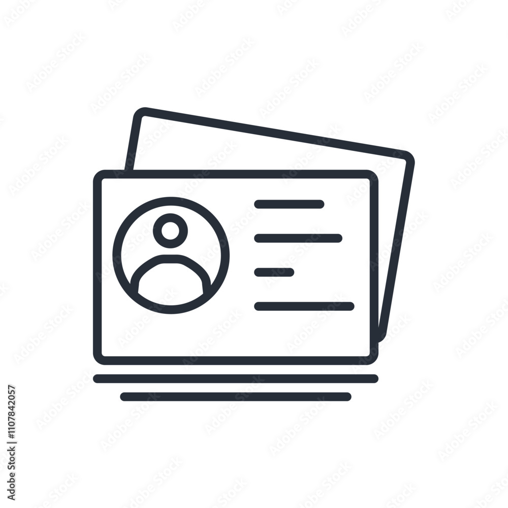 Poster personal information icon. vector.editable stroke.linear style sign for use web design,logo.symbol i