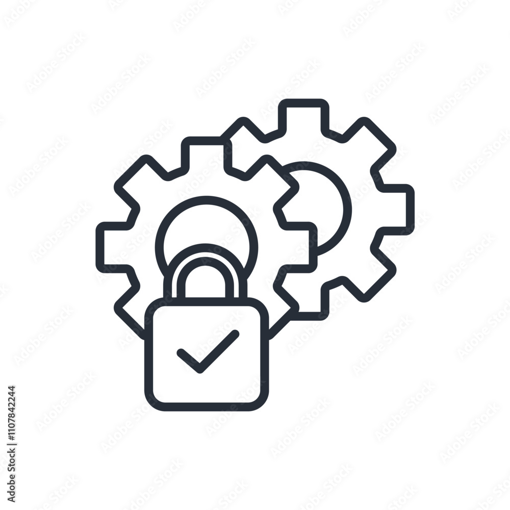 Poster privacy setting icon. vector.Editable stroke.linear style sign for use web design,logo.Symbol illustration.