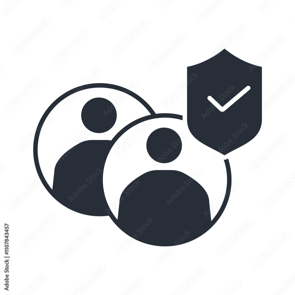 Poster security icon. vector.editable stroke.linear style sign for use web design,logo.symbol illustration.