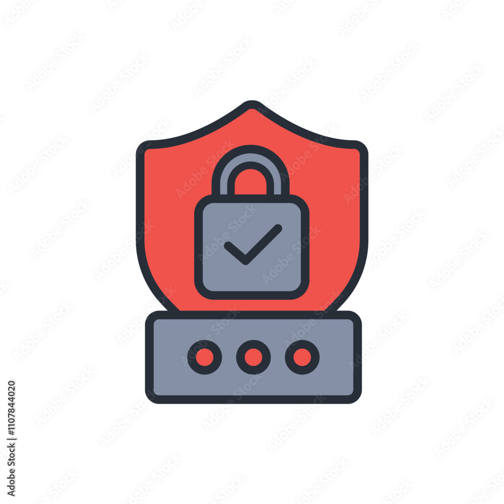 Poster two factor authenticationicon. vector.editable stroke.linear style sign for use web design,logo.symb