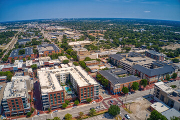 Aerial View of Downtown, Plano Texas in the DFW Metro