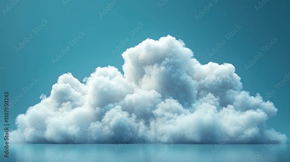 Poster cloud with alpha channel 3d rendering
