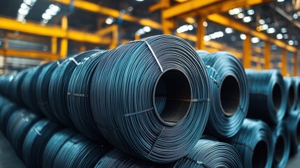coils of steel or iron wire piled in the metalworking sector annealing wire drawin