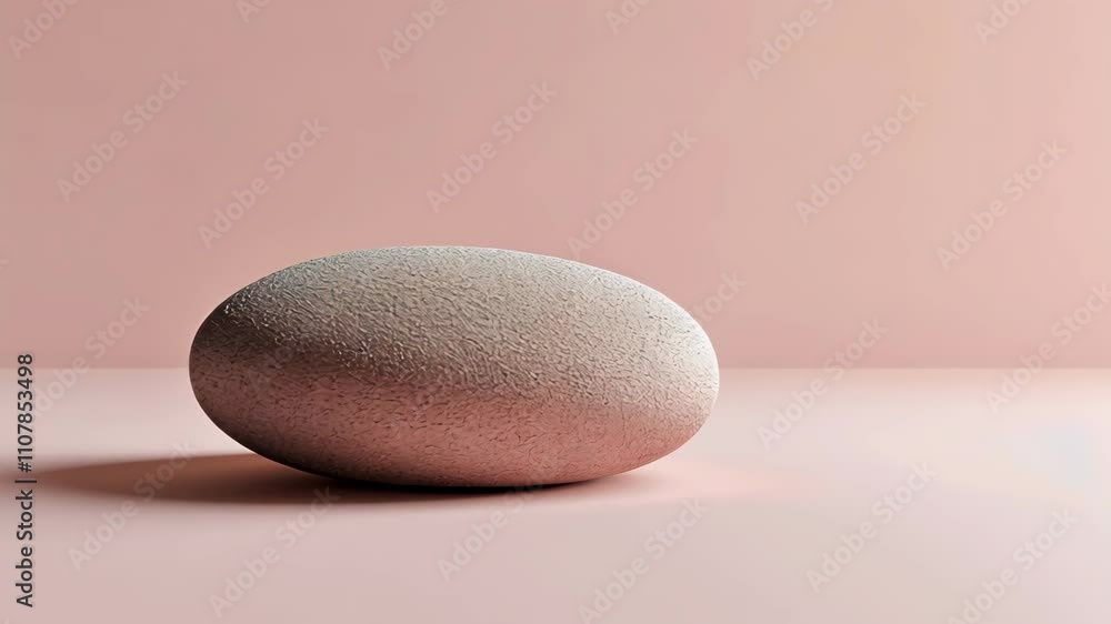 Poster elegant smooth stone resting on a soft pastel surface showcasing minimalist design elements and natu