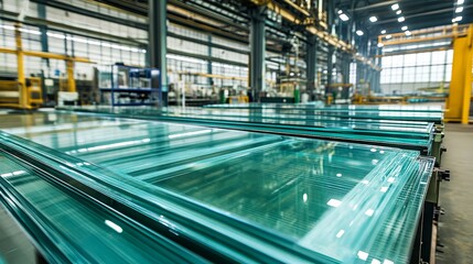 Obraz premium Glass factories manufacture glass for use in buildings and residences