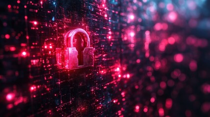 cybersecurity data protection concept user privacy security and encryption secure internet access future technology and cybernetics screen padlock encryption privacy cyber security informatio