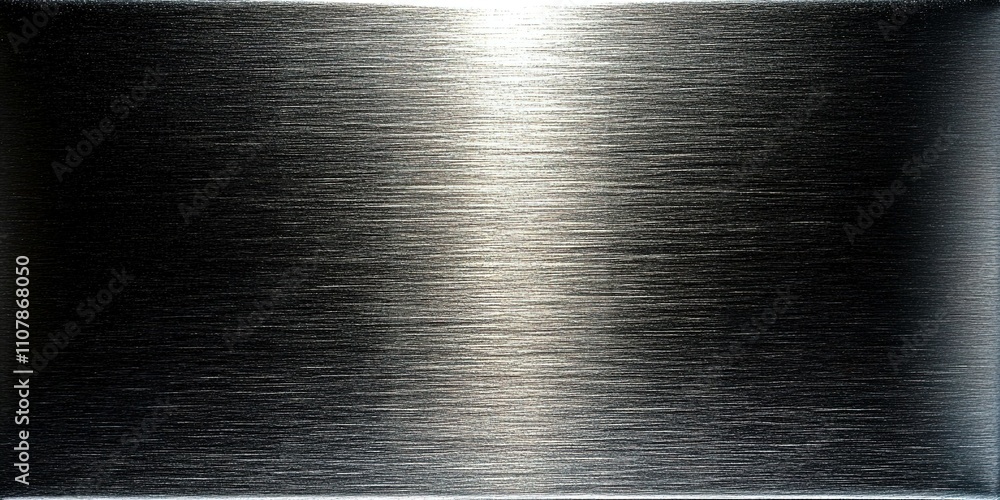 Poster reflective metal surface showing brushed texture and varying light effects from different angles in 