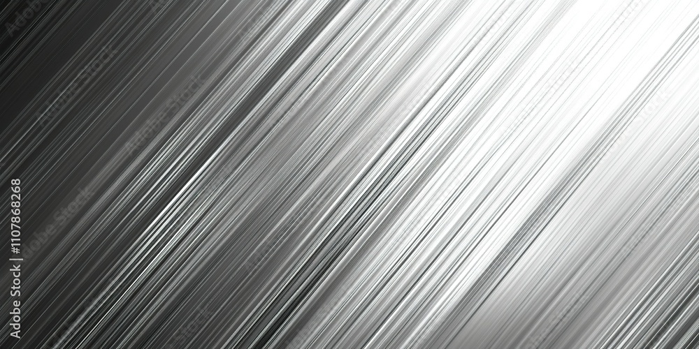 Poster abstract design featuring silver and gray diagonal lines creating a sleek modern aesthetic